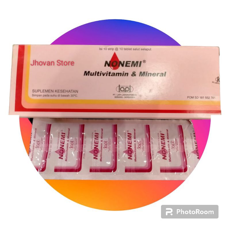 NONEMI 10 tablet ~ Untuk Mencegah & mengobati Anemia akibat defisiensi zat besi & defisiensi vitamin