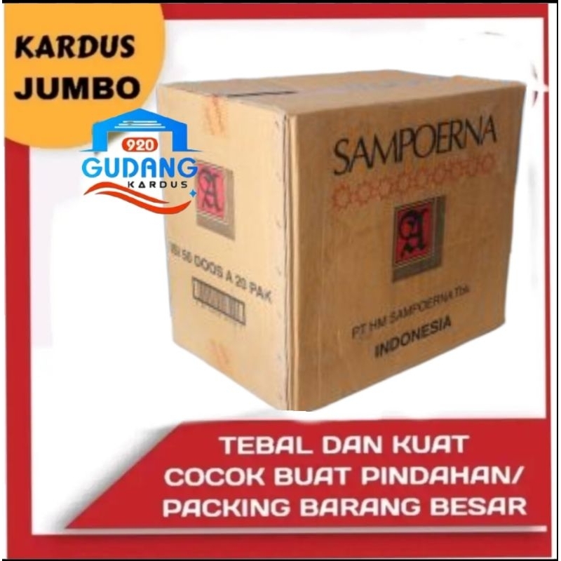 

KARDUS JUMBO / PINDAHAN/ TEBAL UKURAN 52 x 38 x 40 Cm