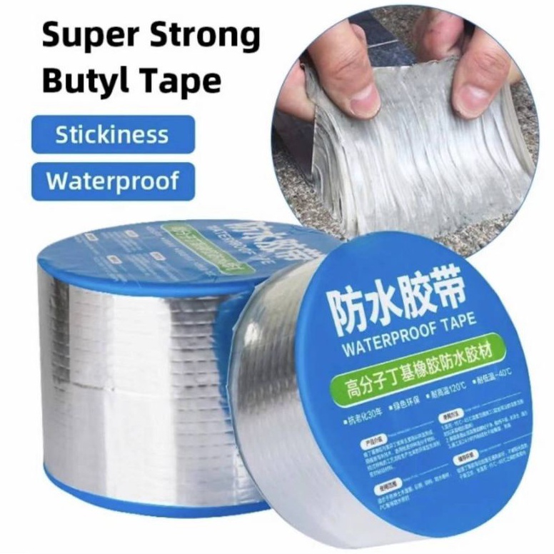 

[☚V85/] Waterproof Tape/Lakban Anti Bocor/Lem Anti Air Aluminium Foil Butyl Super Serba Murah