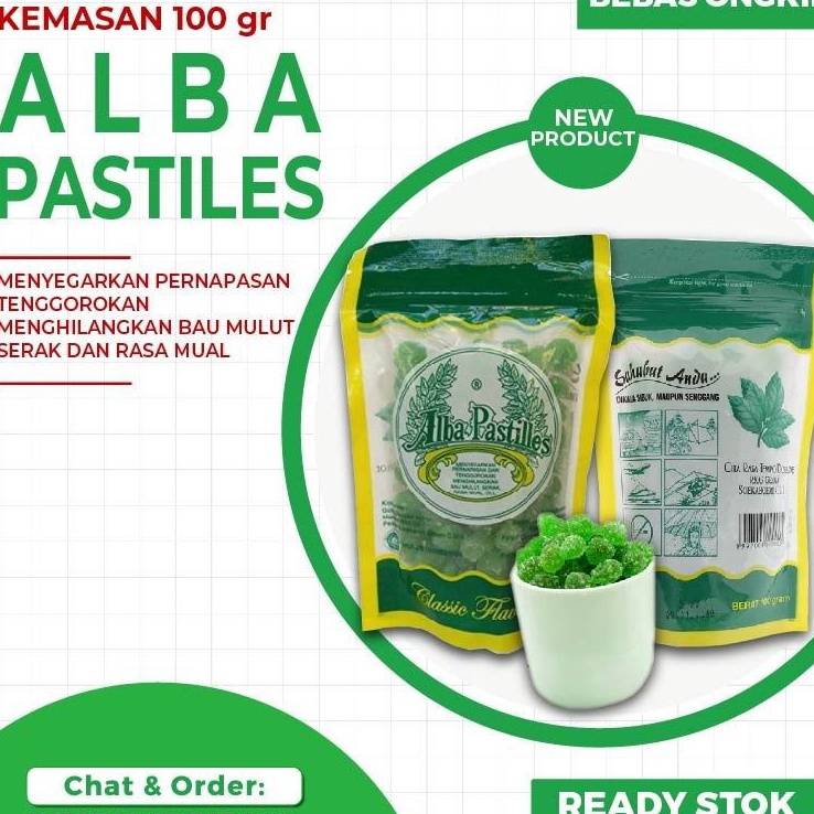 

KODE DQW305 Permen Alba Pastilles/Pastiles Original