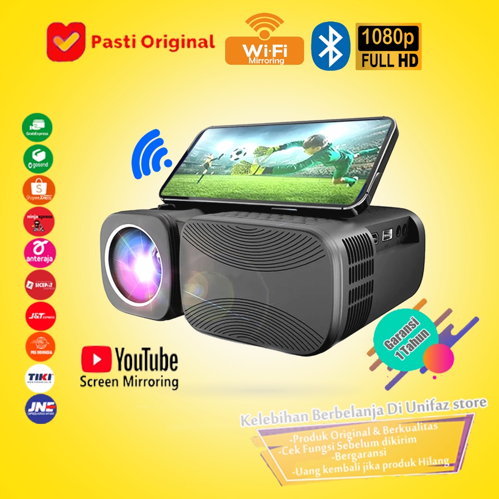 Proyektor Original Garansi 1 Tahun / Projector mini / Infocus / Proyektor wifi / Proyektor Original 