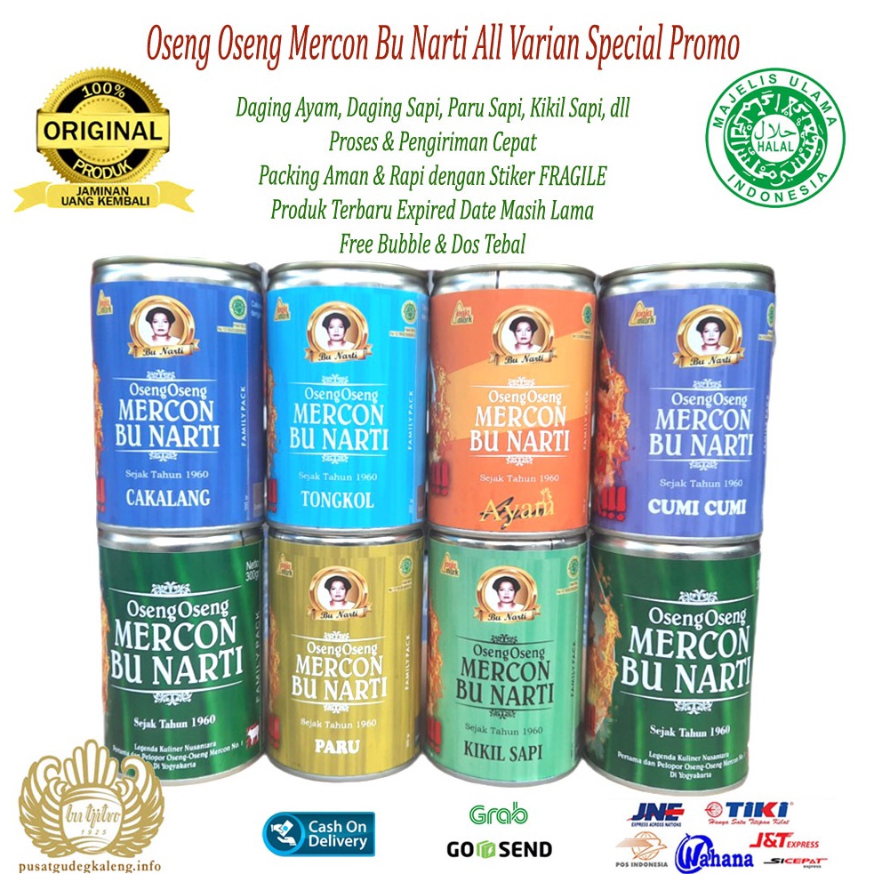 

Original Oseng Oseng Mercon Bu Narti Khas Jogja All Varian Special Promo - 300 Gram !