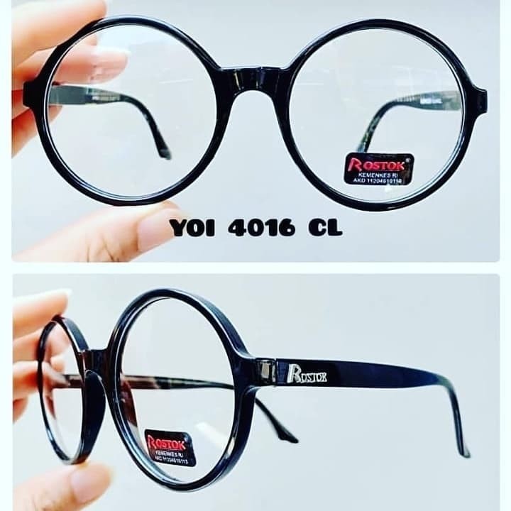 kacamata Boboho bulat bening tebal/frame bulat/kacamata harry porter