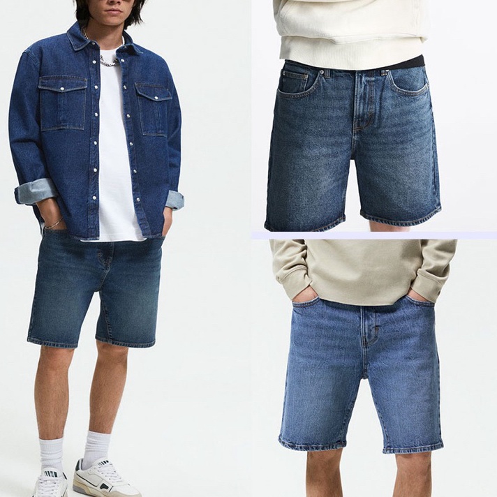 HYFM4880 Free Ongkir ZARA Denim Bermuda Short for Man