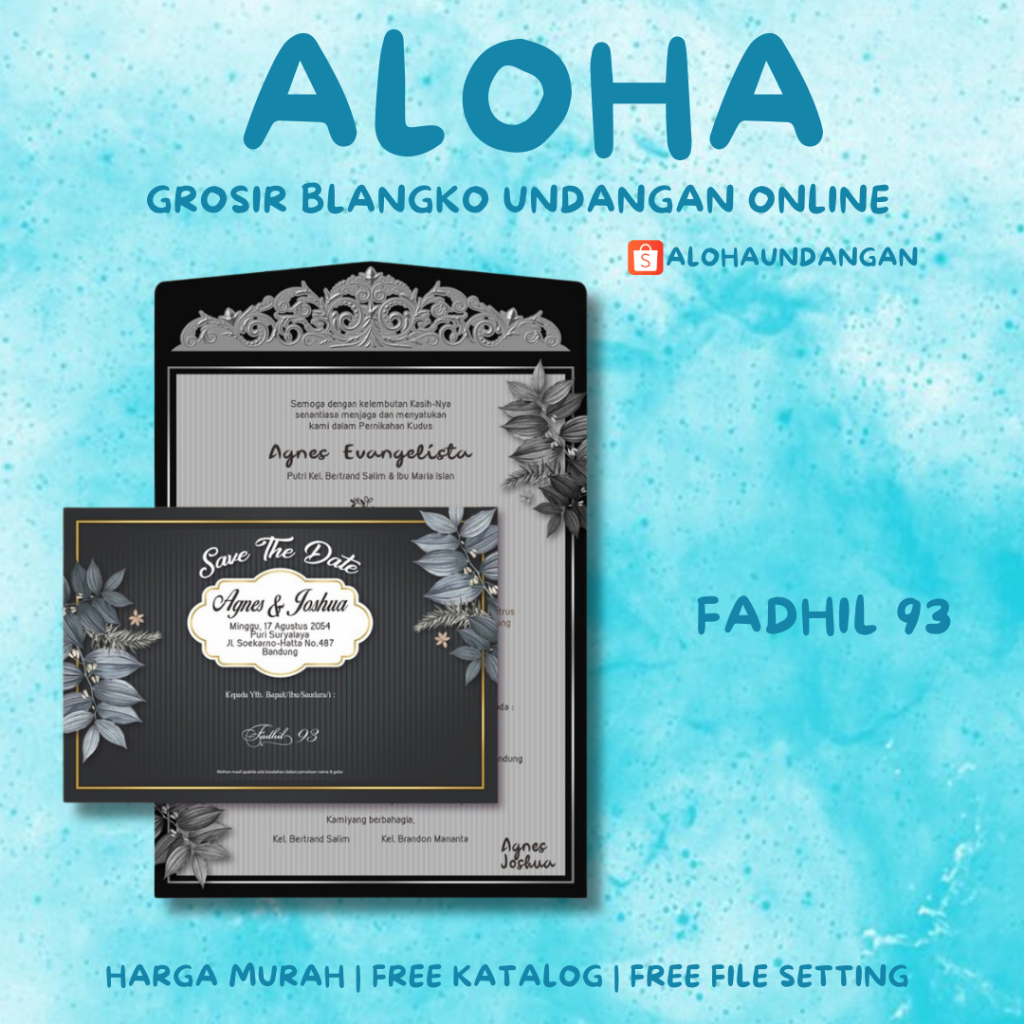 BLANGKO UNDANGAN FADHIL 93 | Blangko Undangan kosong | Kertas Undangan Kosong | Undangan Murah | Alo