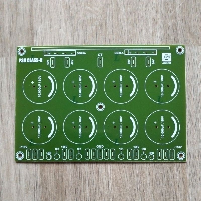 PCB PSU clas H untuk 8 elco capasitor
