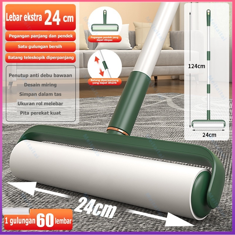 haotaitai pel rol pembersih Bulu hewan peliharaan debu panjang pegangan yang dapat disesuaikan 25-12