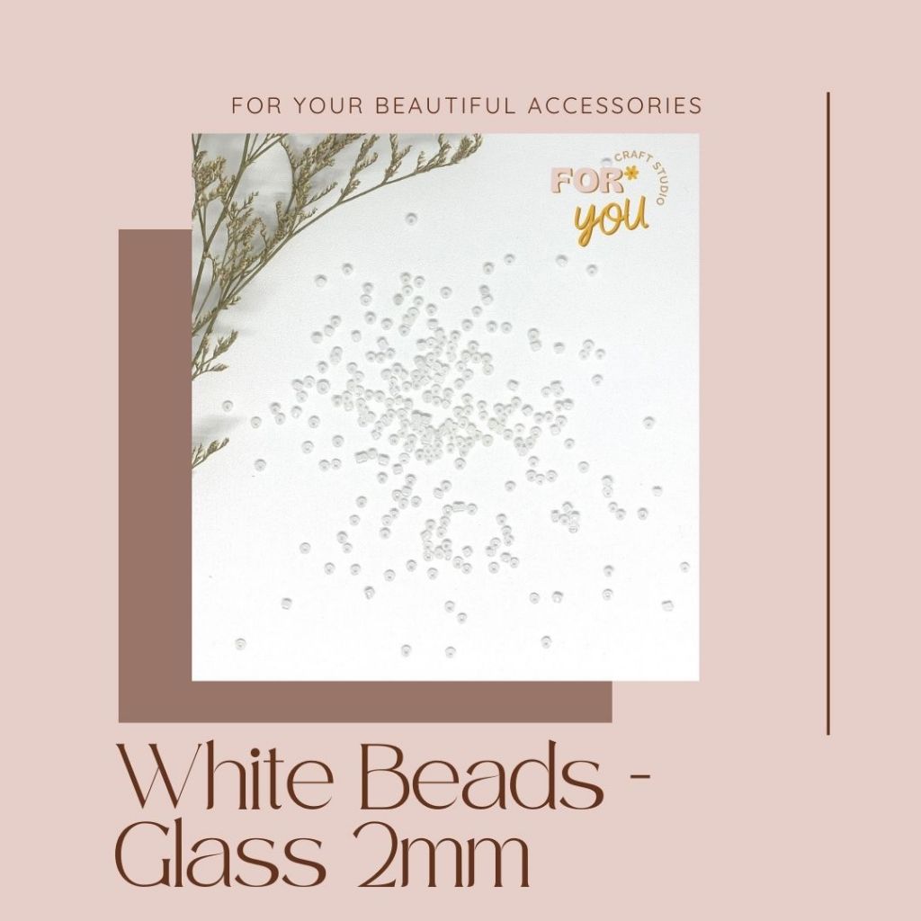 Manik - Manik Pasir 2mm / Glass Looking Small Beads 2mm isi 20 gr