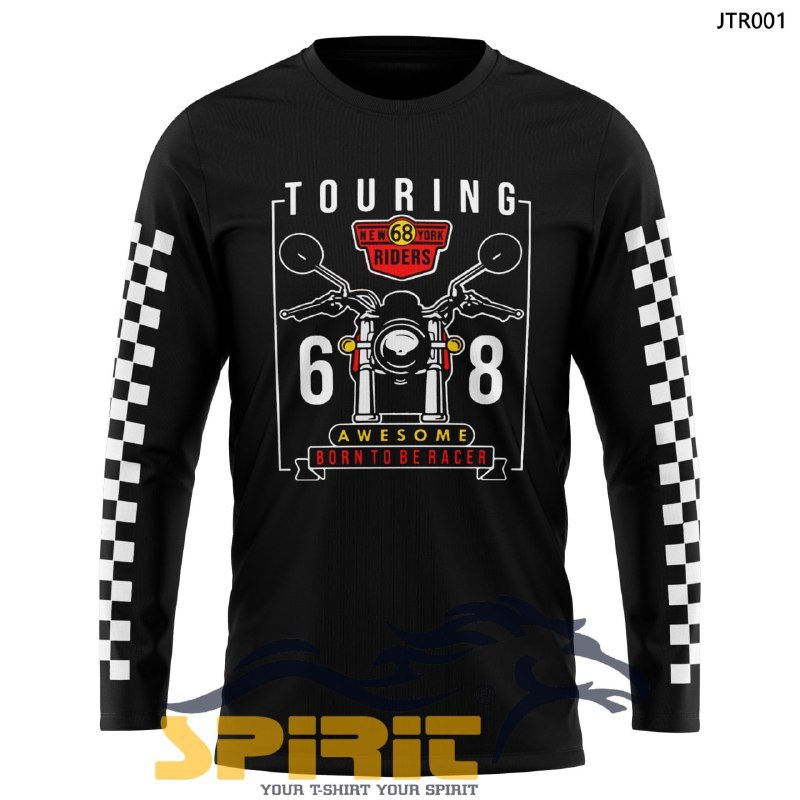 Kaos Touring Born Racer Terbaru Lengan Panjang