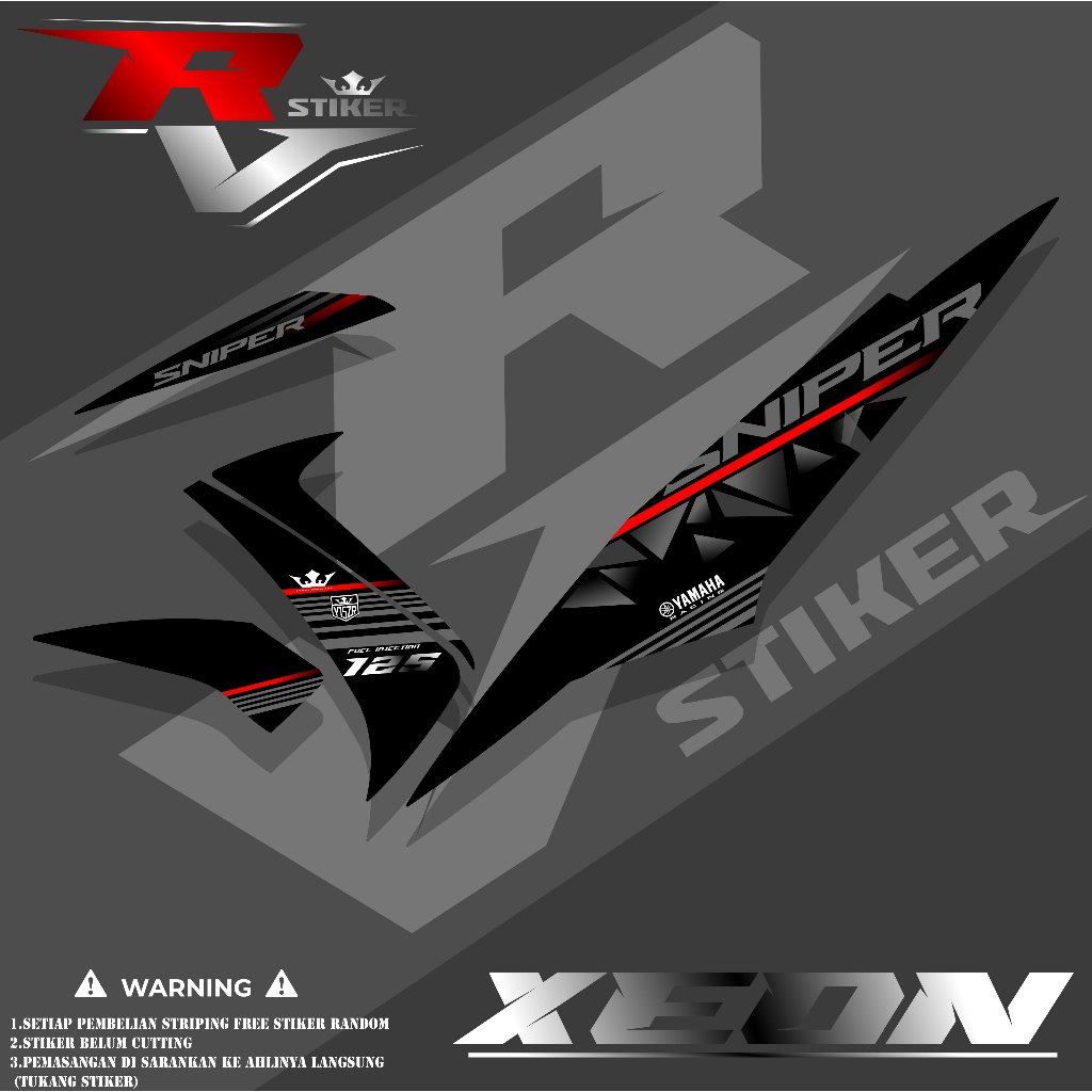 STRIPING XEON RC - STIKER XEON KARBU - DECAL STIKER XEON RC/KARBU