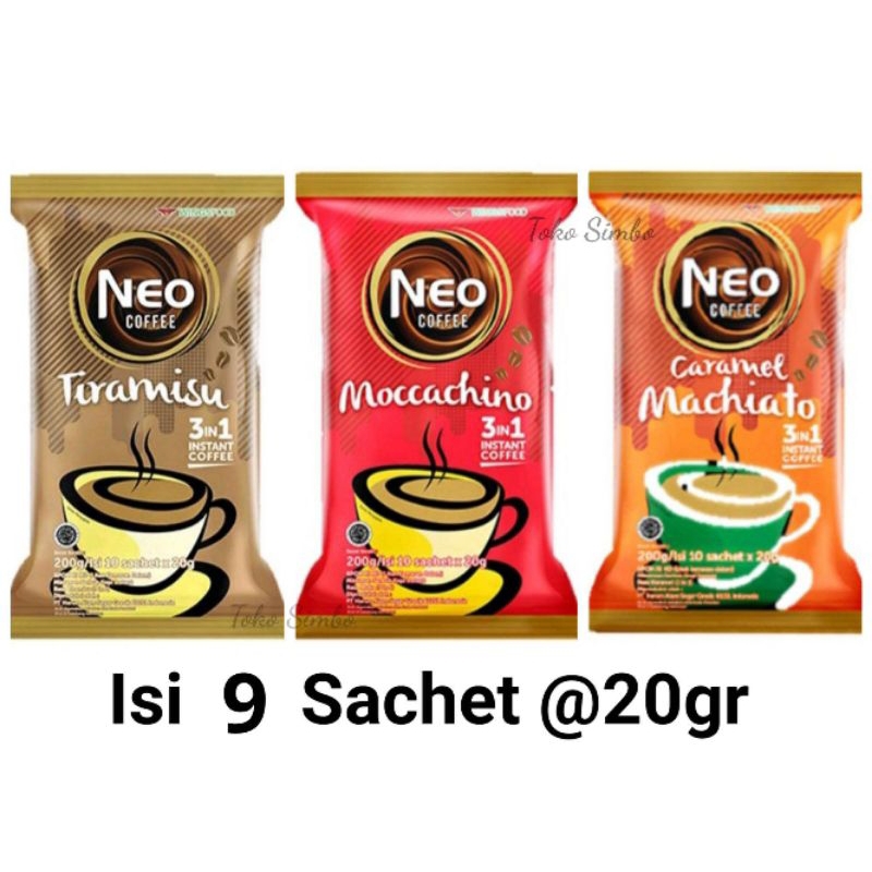 

KOPI NEO MOCACINO CARAMEL/CARAMEL MACCIATO/TIRAMISU 20 GR ISI 9