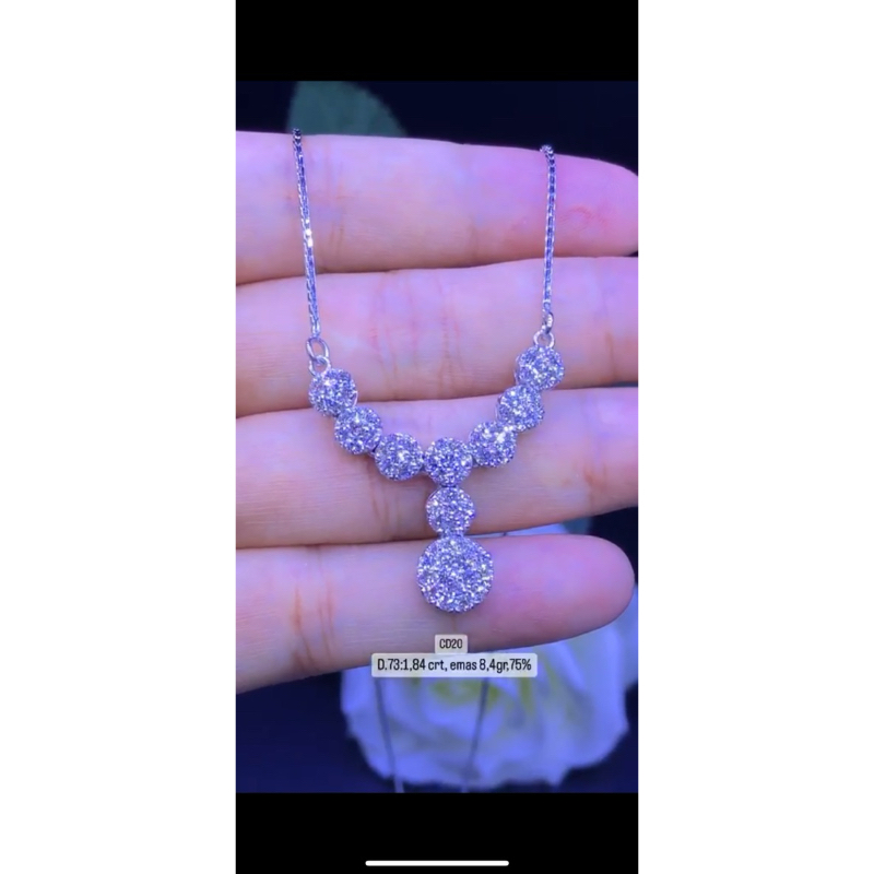kalung emas koyek berlian eropa new 75% 01