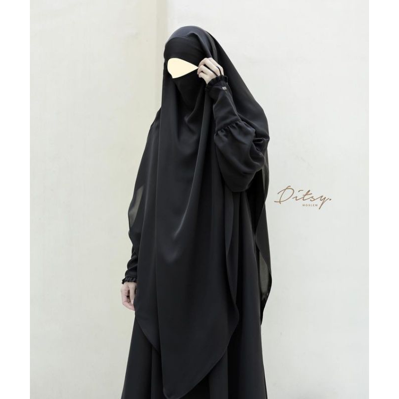 shalwa plat khimar ditsy/khimar ditsy /shalwa formal black /french khimar /french khimar ditsy / fk 