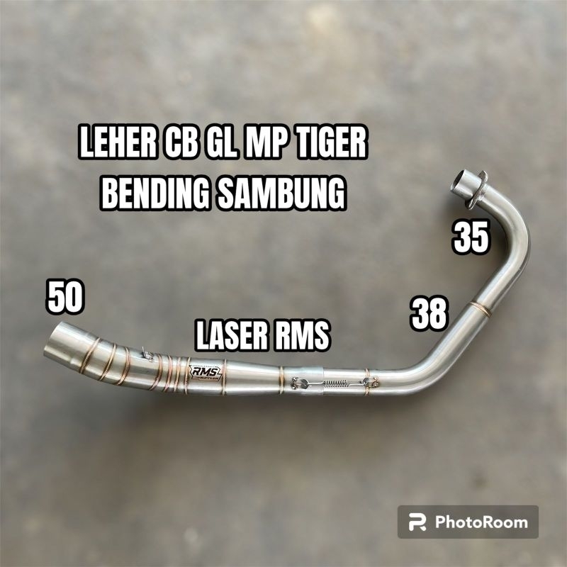 leher cb gl megapro tiger bending sambung 35 38 50 rms muffler original