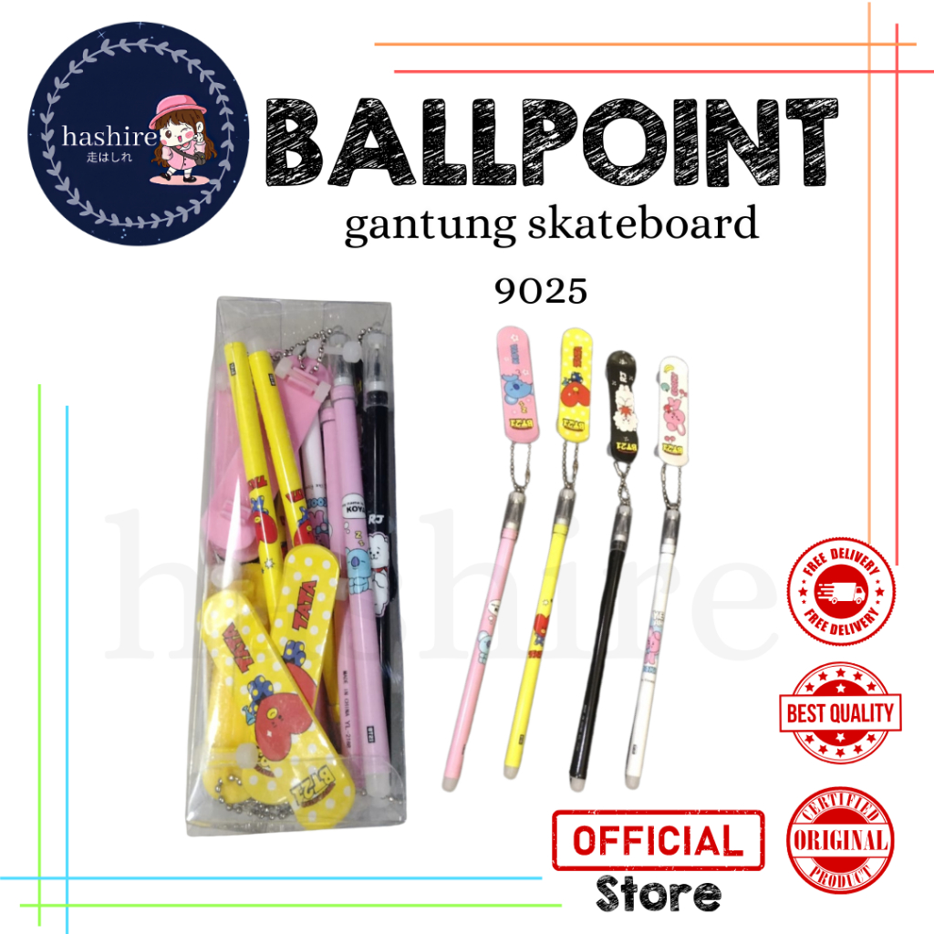 

12PCS gelpen gantungan skateboard / papan luncur army