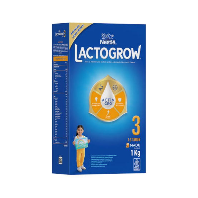 Lactogrow 3 madu susu pertumbuhan 1kg