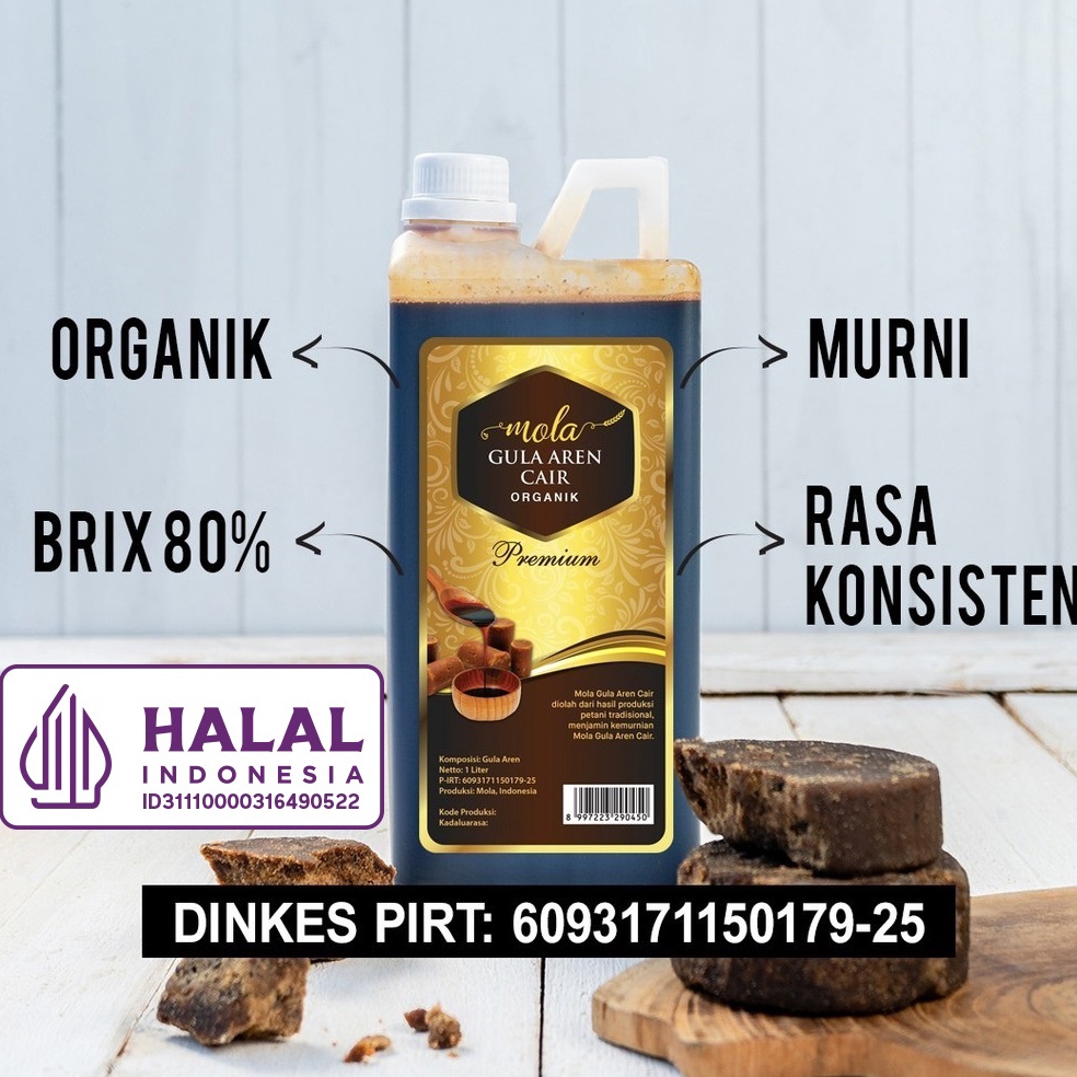 

[♤R36➢] Mola Gula Aren Cair Premium Organik 1 liter Bring it back