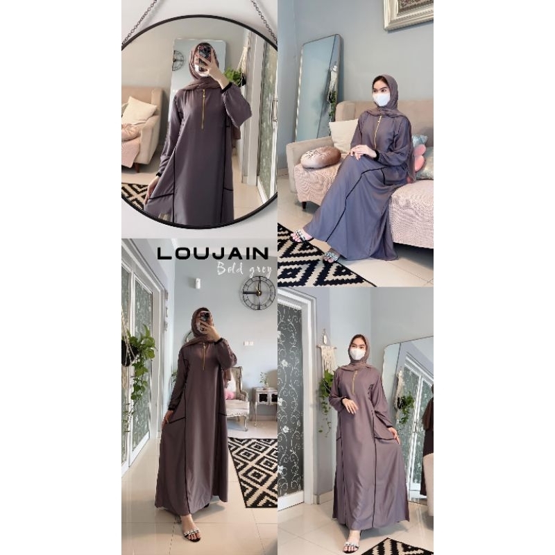 FAIRUZ - READYSTOCK LOUJAIN DRESS GAMIS MATT TWILL PREMIUM ORI