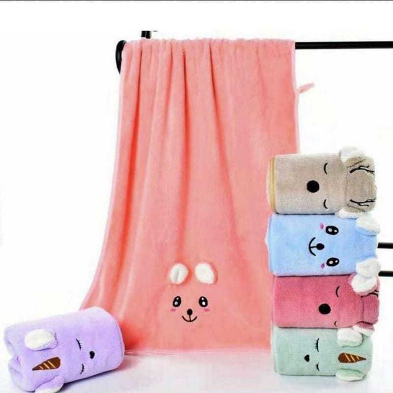 HANDUK ANAK HANDUK BAYI MOTIF KUPING HANDUK UK 50X100 HANDUK MIKRO FIBER IMPORT