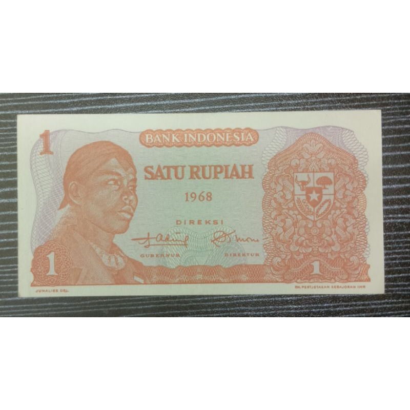 Uang Kuno 1 Rupiah Soedirman 1968