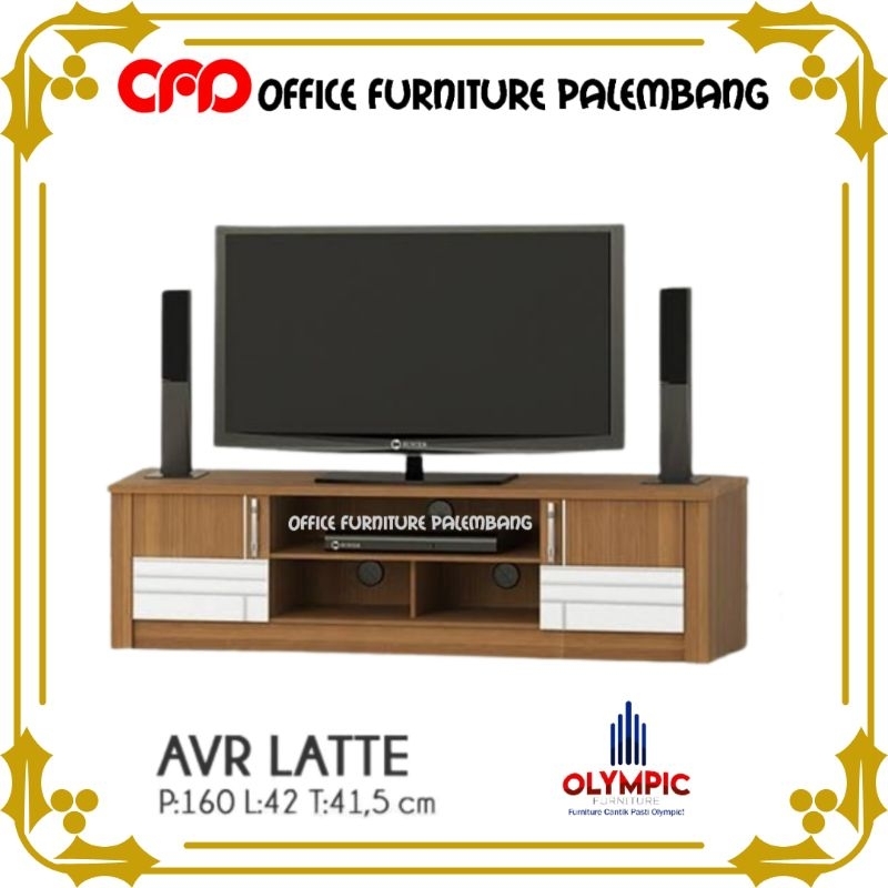meja tv rak tv minimalis buffet tv modern olympic avr latte