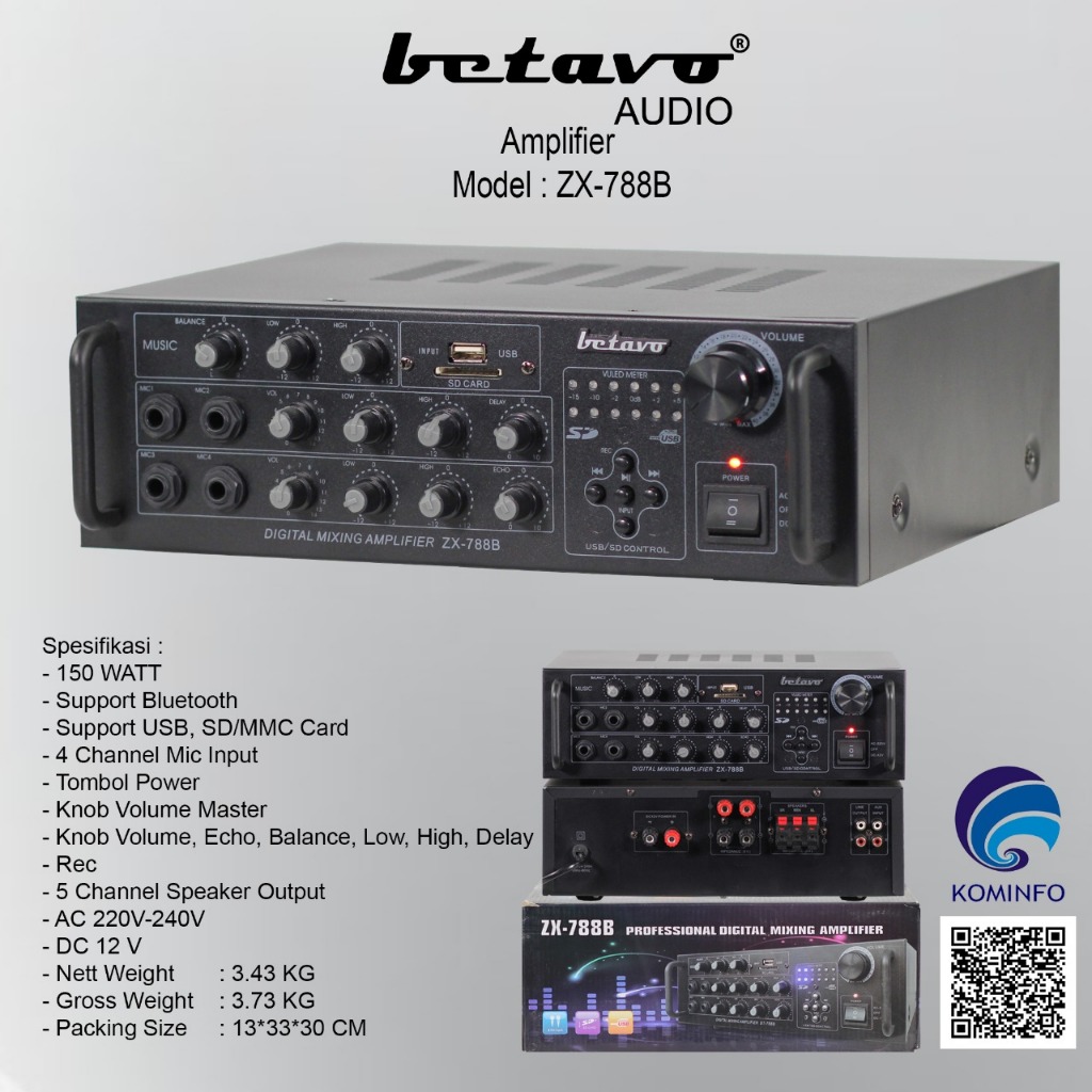Amplifier Karaoke Betavo ZX 788B