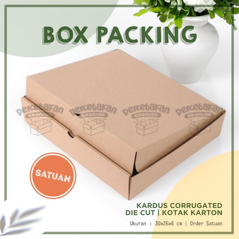 

Kardus Corrugated 30x26x6 CM | Die Cut | Kotak Karton | Box Packing Souvenir Pizza