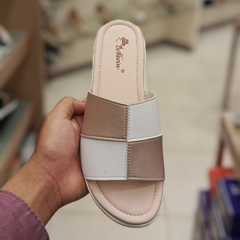 SANDAL FLAT WANITA BRAND DR KEVIN KEREN KEKINIAN ORIGINAL PRODUK || SANDAL WANITA MOTIF KOTAK SANDAL