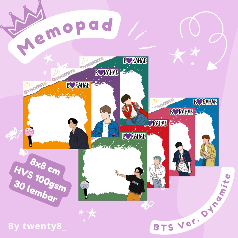 

BTS MEMO PAD VERSI DYNAMITE