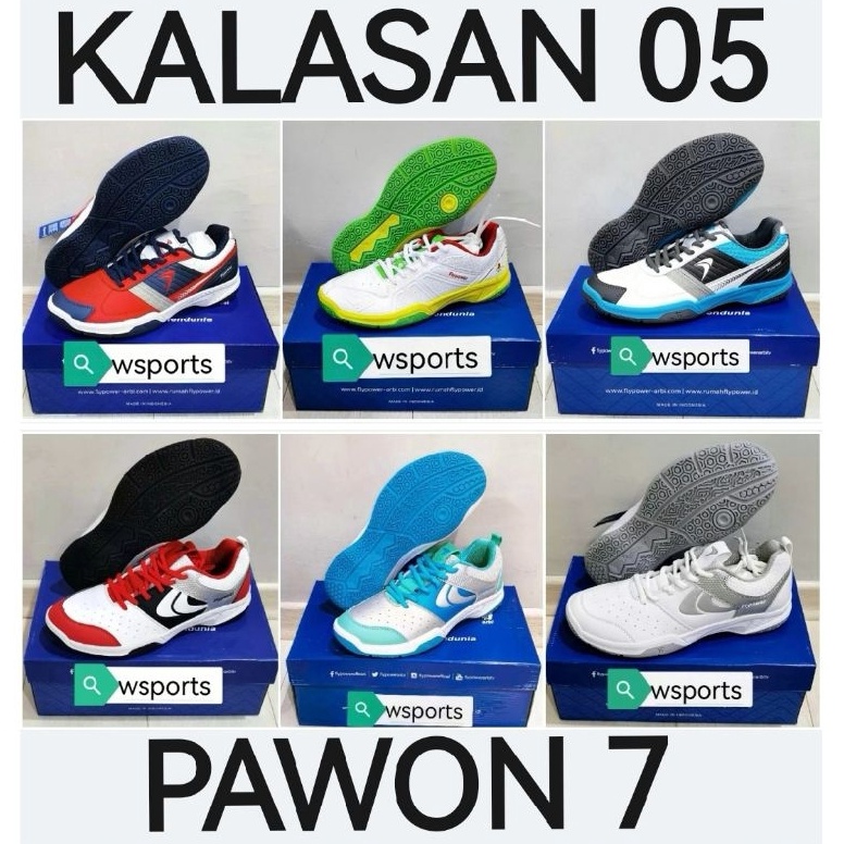 T3rbat44s [Boleh Tukar Ukuran] Sepatu Badminton Flypower Plaosan Pawon Kalasan Palah 4 5 7 04 05 Agr