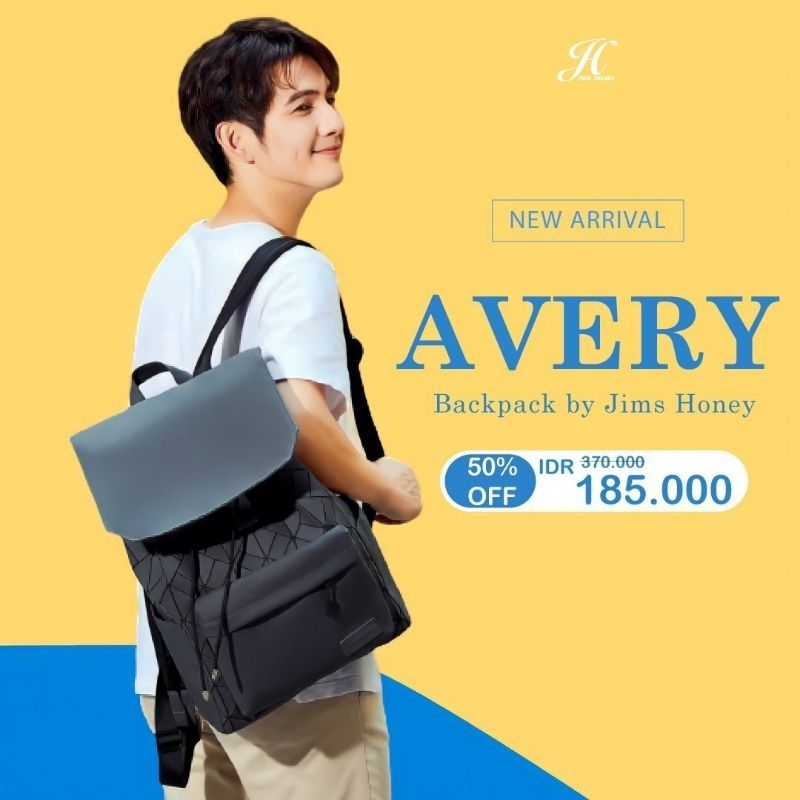 JIMSHONEY JH AVERY BACKPACK tas ransel wanita pria, tas ransel remaja, tas sekolah, tas kerja