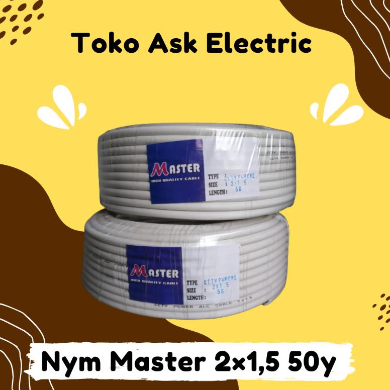 Terkini Kabel Nym Kawat Master 2×1,5 50 /Kabel Kawat Campuran/Kabel Listrik/Kabel Audio/Kabel Instalasi Listrik/Lampu/Peralatan Listrik EPA