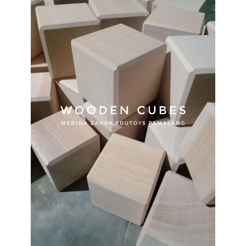Wooden Cube Balok Kayu Balok Kubus