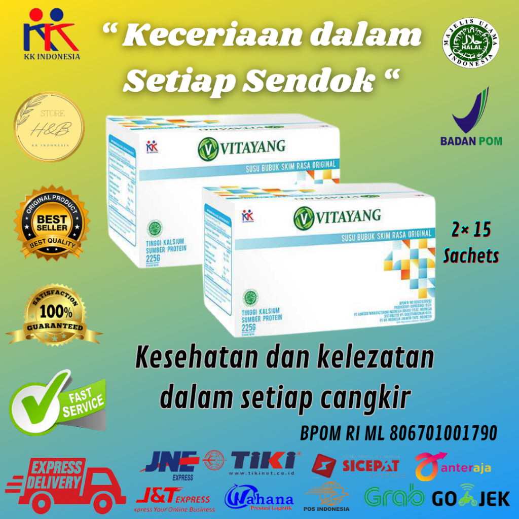 

Vitayang KK Susu Skim Colostrum Sapi Sehat Alami Rendah Lemak Tinggi Vitamin & Mineral Probiotik