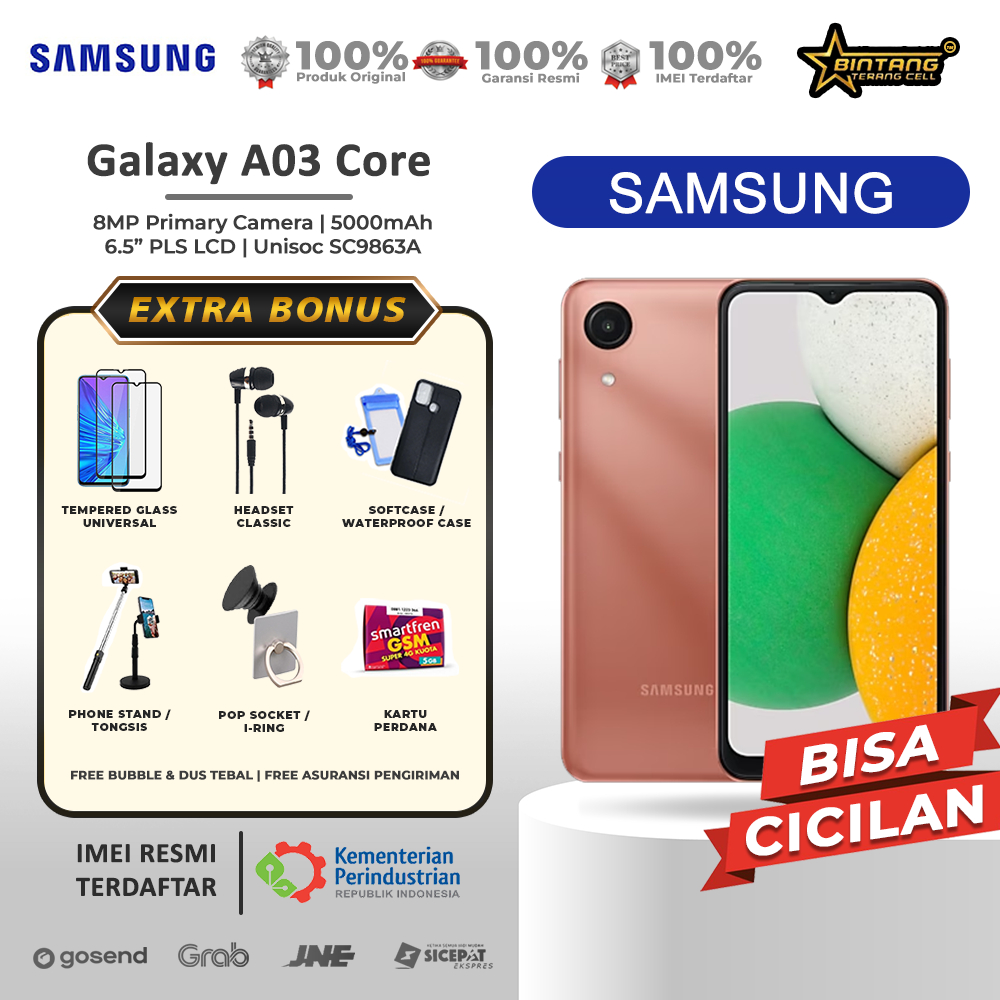 Samsung A03core samsung A03 core Ram 2+32Gb garansi Resmi