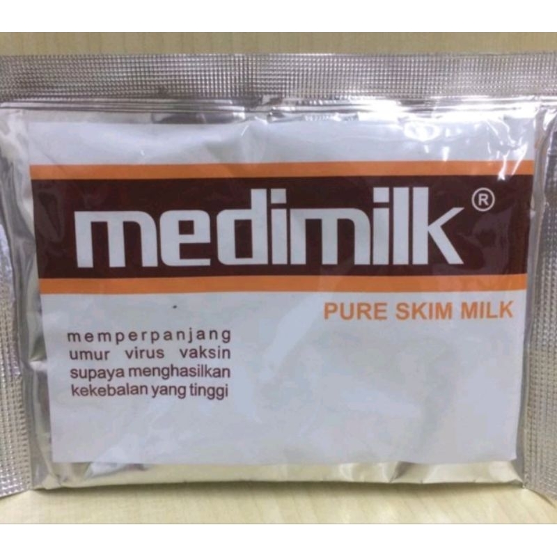 

Medimilk 100 gram Susu Skim Pelarut Vaksin Pure Skim Milk Vaksin Ayam Unggas Medion