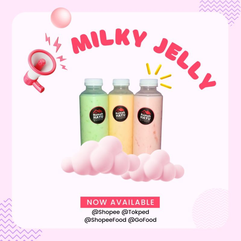 

[rumah HAYU] minuman Es susu Milky Jelly (PO H-1) #INSTANTOnly