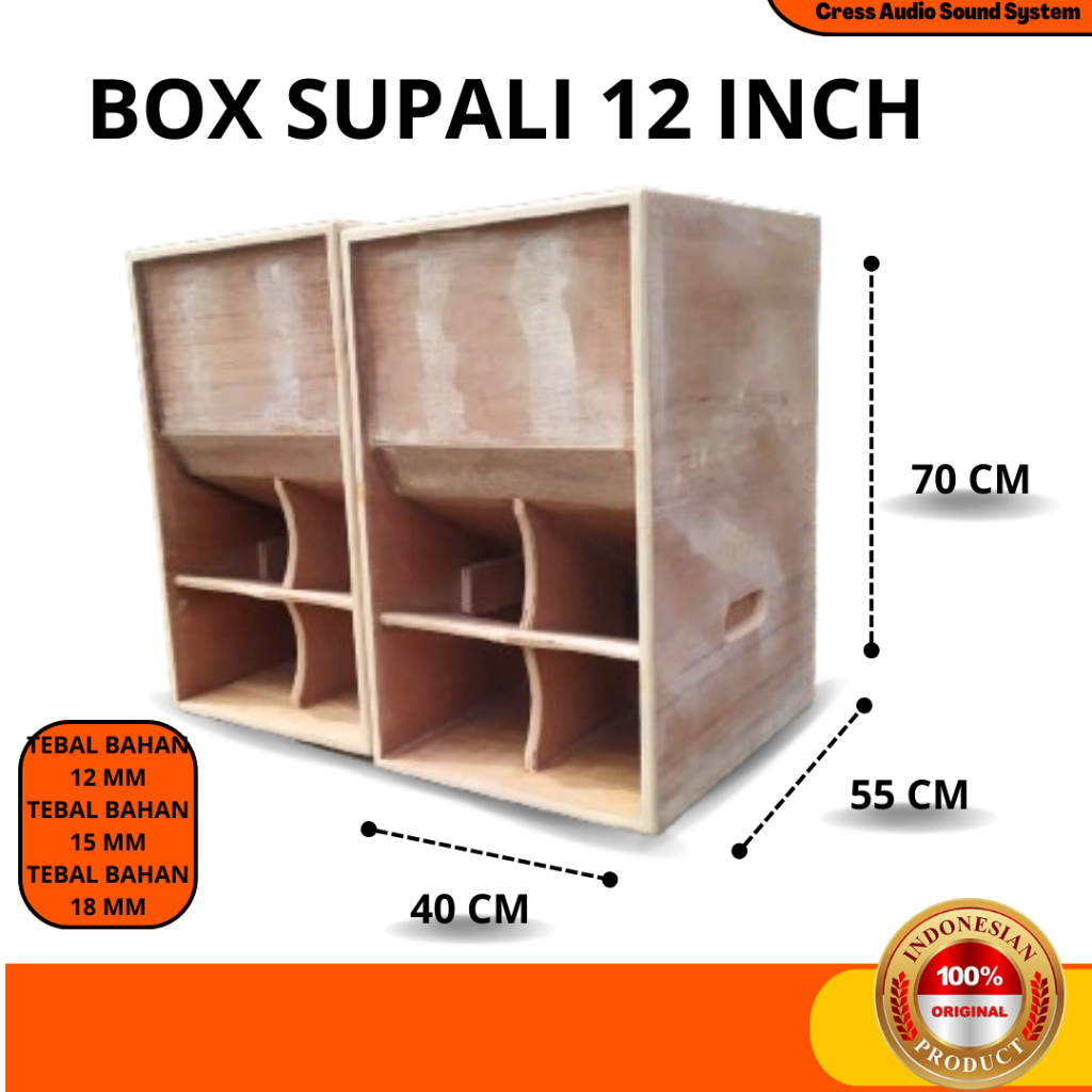 Box SUPALI 12 Inch Bahan Papan  Triplek Semi Meranti