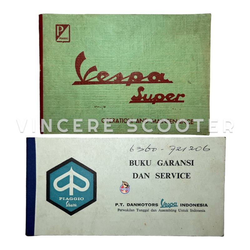 Buku Manual Book Garansi Vespa Super Original