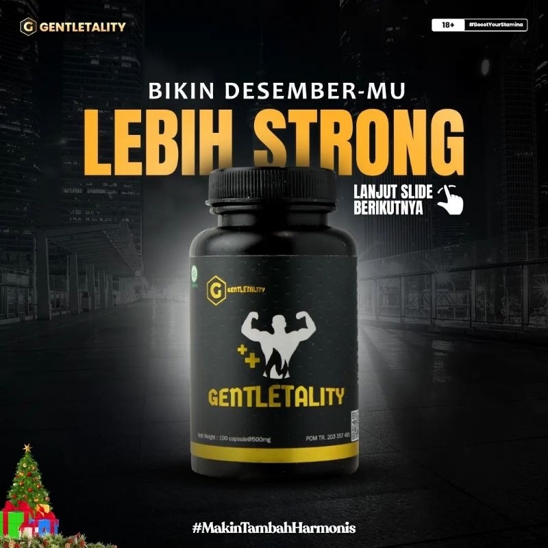 GENTLETALITY 100 Kapsul Penambah Stamina & Pembesar Pria 100%