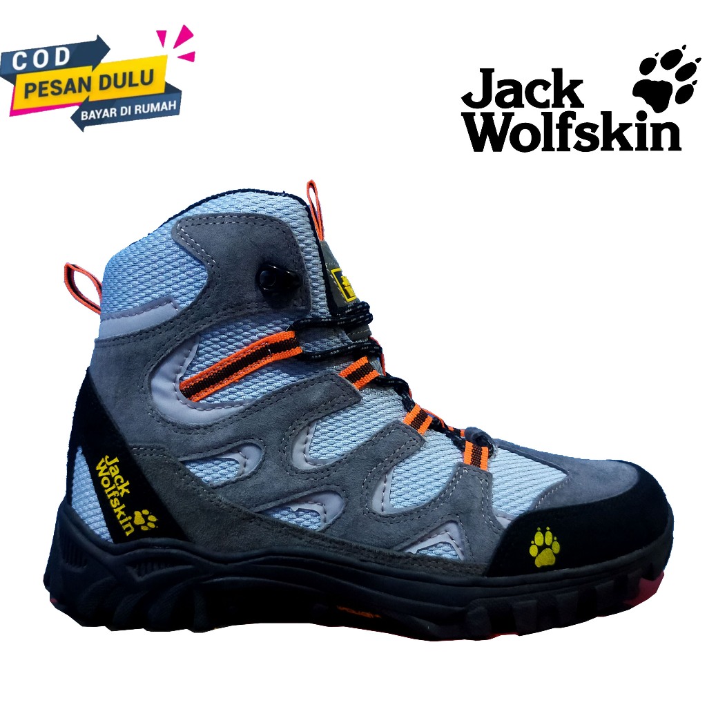 [New Promo] Sepatu Gunung Pria Jack Wolfskin Boot Pria Sepatu Gunung Pria Outdoor-Hiking-Trekking / 