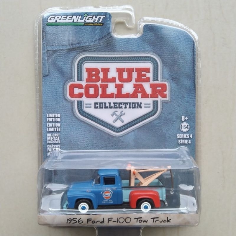 Greenlight 1956 Ford F-100 Tow Hook Gulf Blue Collar F100