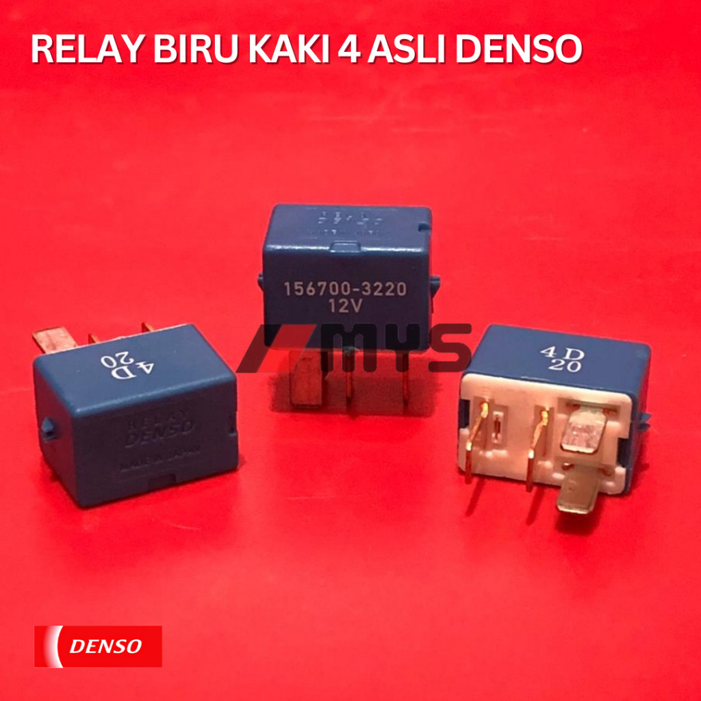 RELAY BIRU AC Mobil DENSO Kaki 4 ASLI DENSO