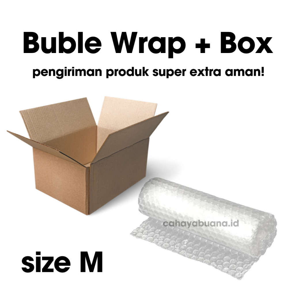 

Bubble Wrap + Box Kardus Untuk Packing Produk Pengiriman Lebih Aman Size M