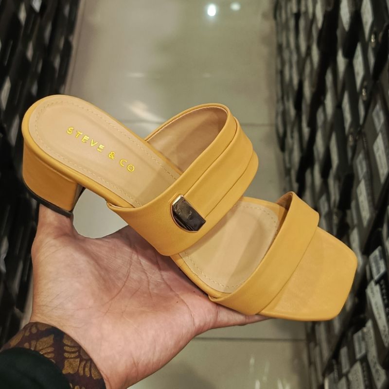 SANDAL FLAT WANITA HEELS STEVE & CO KEKINIAN ORIGINAL || SANDAL HEELS STEVE & CO MUMER STOCK TERBATA