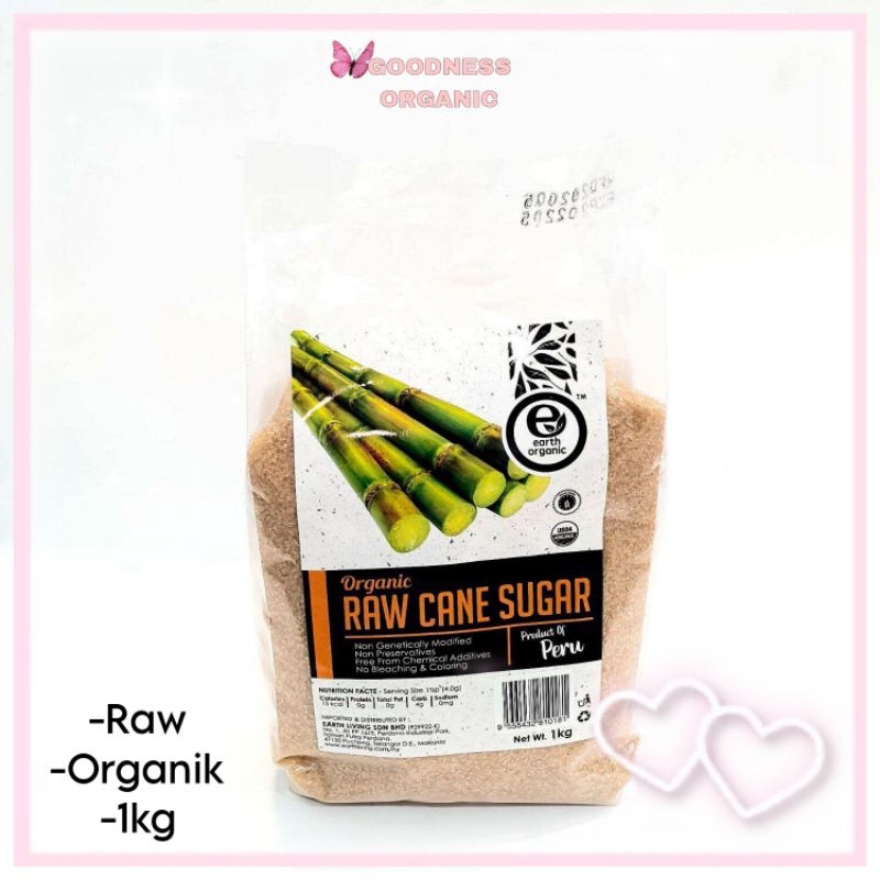 

Earth Organic Raw Cane Sugar/Gula Tebu Organik 1kg
