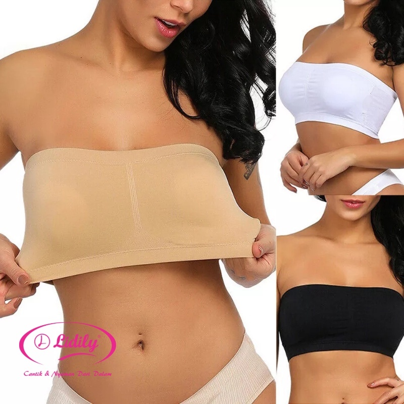 Lydyly - Bra Kemben Jumbo Tanpa Busa Tanpa Kawat Tanpa Tali DDL01 | BH Wanita Strapless Bra jumbo Cr