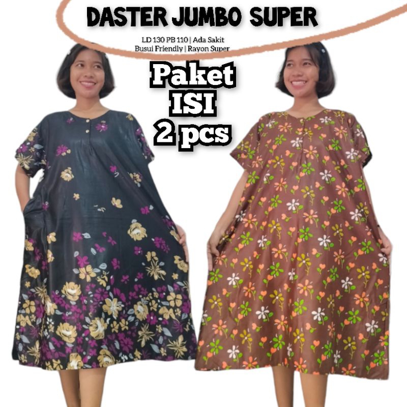Paket Usaha 2 Pcs Daster JUMBO LD 130 Daster Payung busui nyaman dipakai