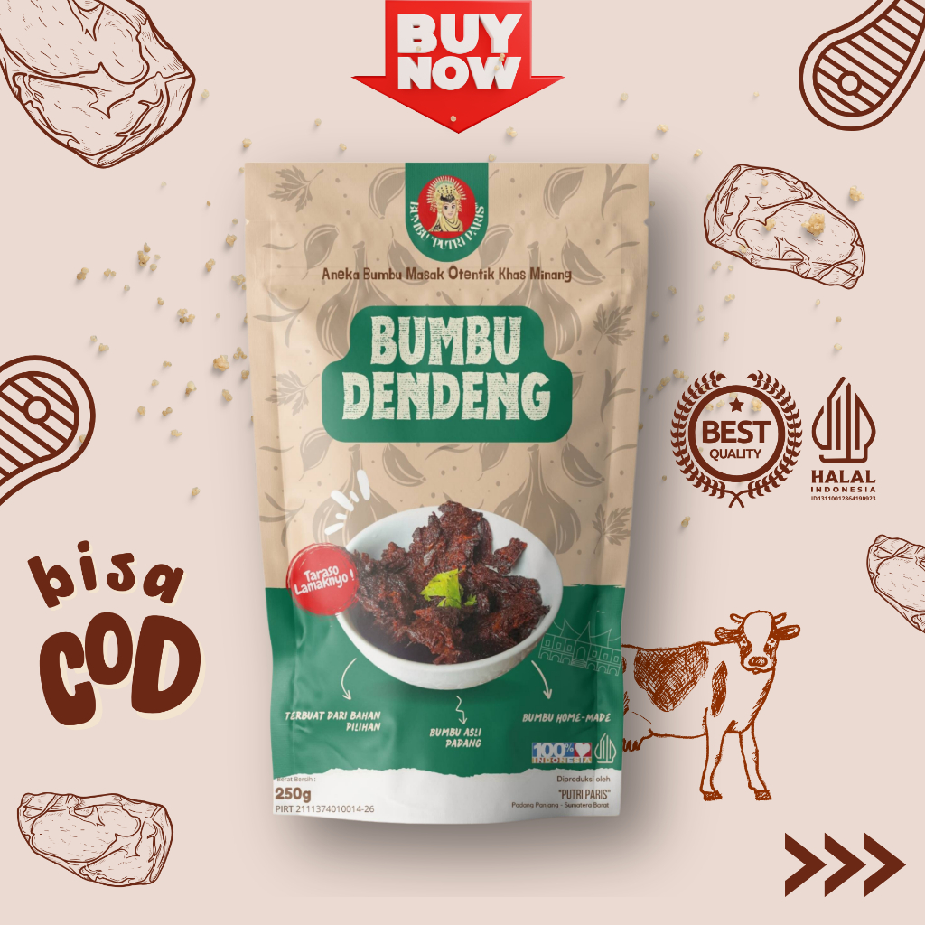 

Bumbu Ungkap Dendeng Putri Paris, untuk 1kg daging, Bumbu masak praktis