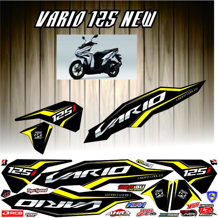 COD / STRIPING MOTOR HONDA NEW VARIO ISS NEW 125 2022-2023 VARIASI STIKER MOTIF SIMPLE BUAT HONDA MO